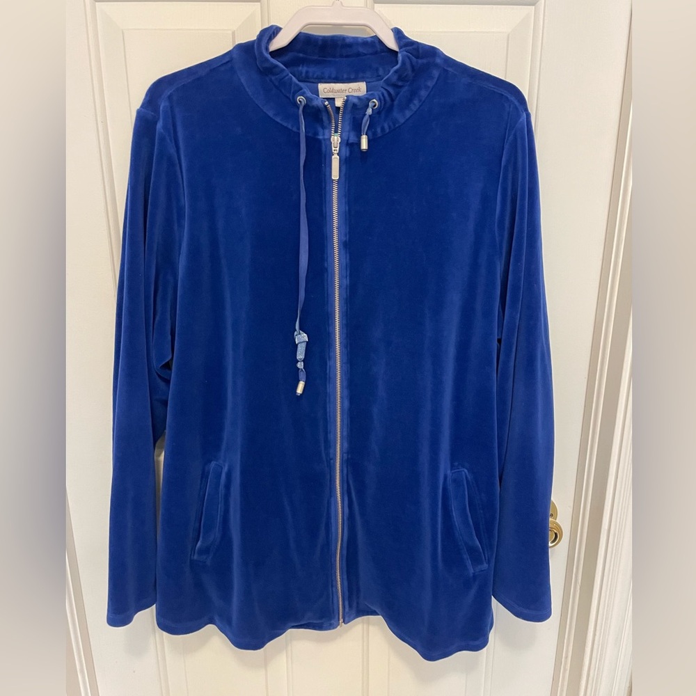 Coldwater Creek Royal Blue Teddy Jacket